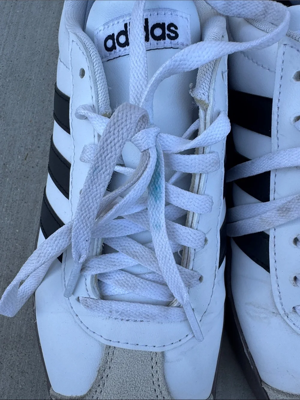 Adidas White and Black Classic Court Sneakers